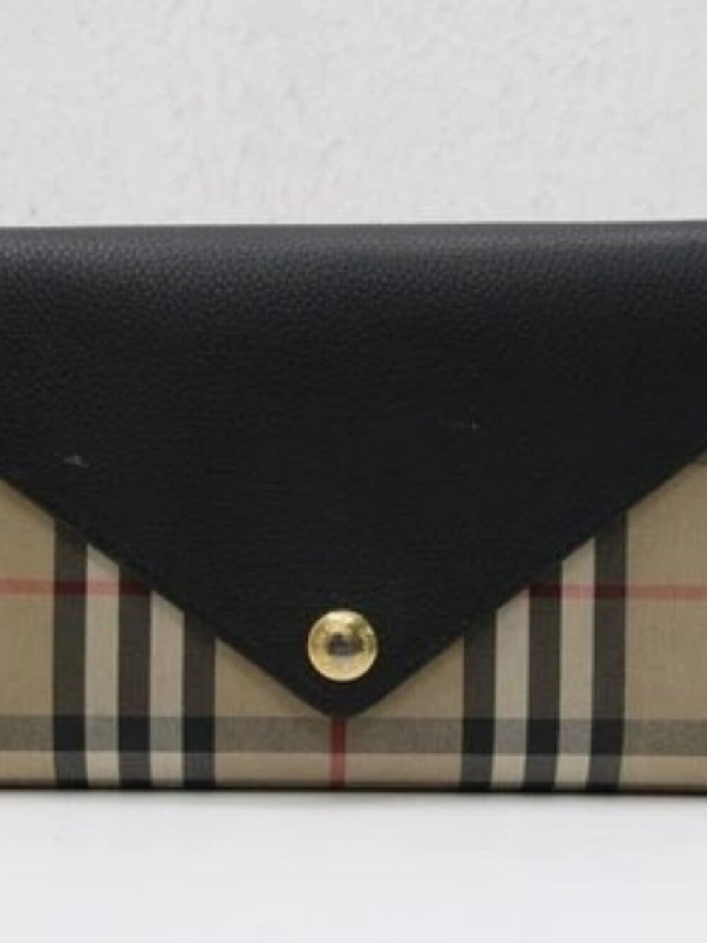 Burberry Hannah House Check Derby Leather Crossbody Wallet Clutch